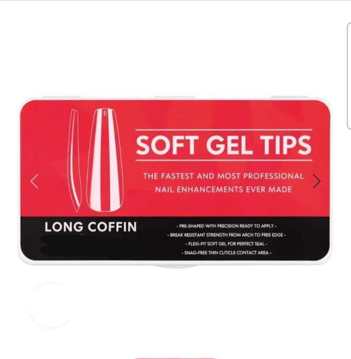 Soft Gel Long Coffins Fake Nails 550pcs
