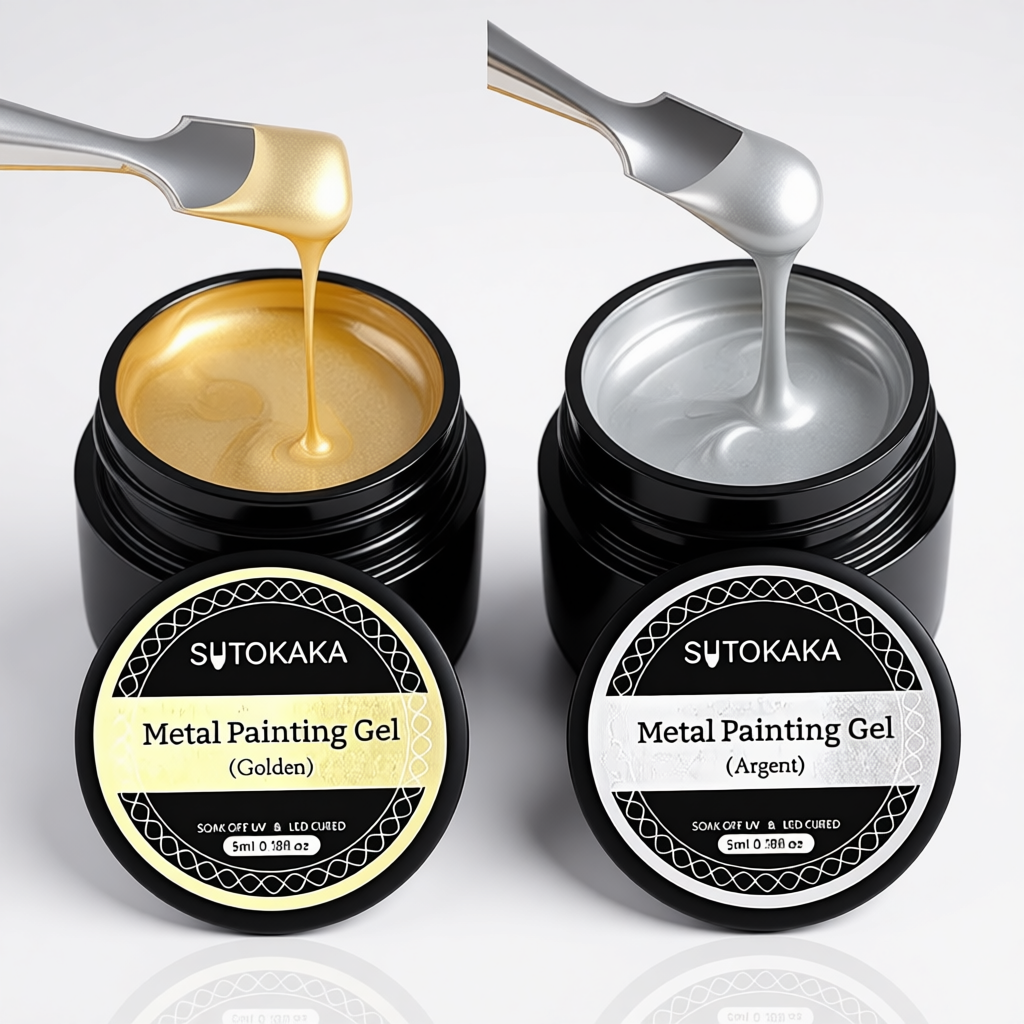 Golden & Silvery Magic Mirror Metal Gel