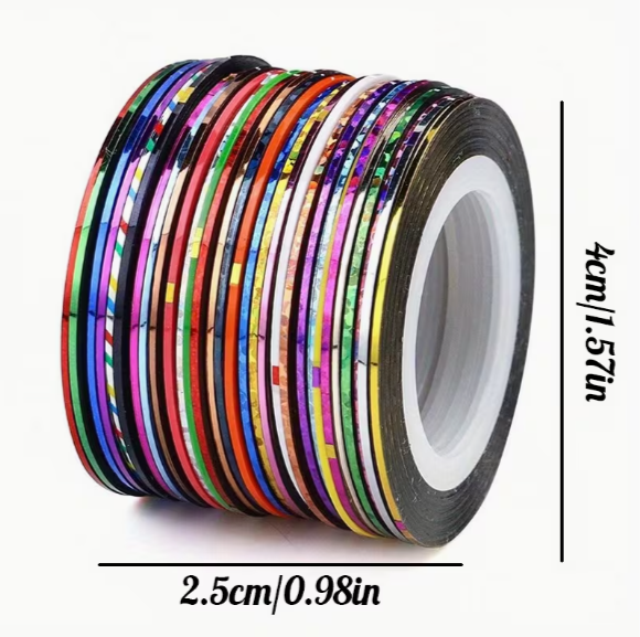 Multicolor Nail Art Tape | 5 Pcs - Image 4