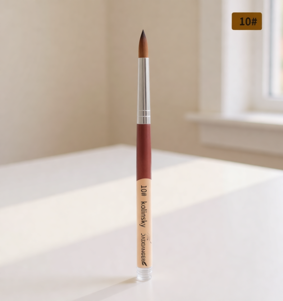 100% Kolinsky Premium Acrylic Nail Brush #10