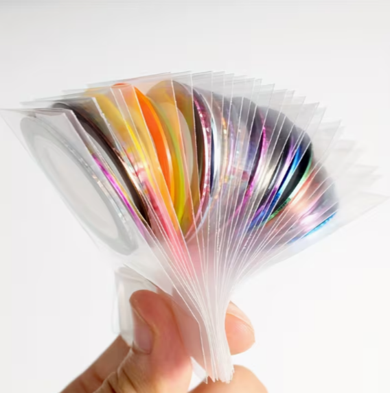 Multicolor Nail Art Tape | 5 Pcs - Image 2