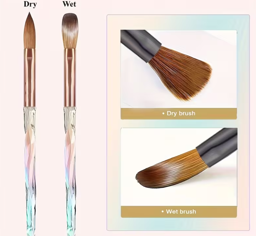 Gradient Kolinsky Acrylic Nail Brush #12 - Image 2