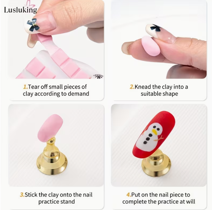 Nail Practice Stand Set – Magnetic Base with 5 Holders - Image 3