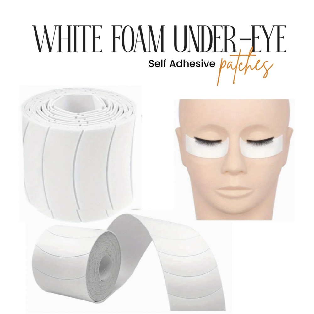 White Self-Adhesive Foam Eye Patches for Lash Extensions