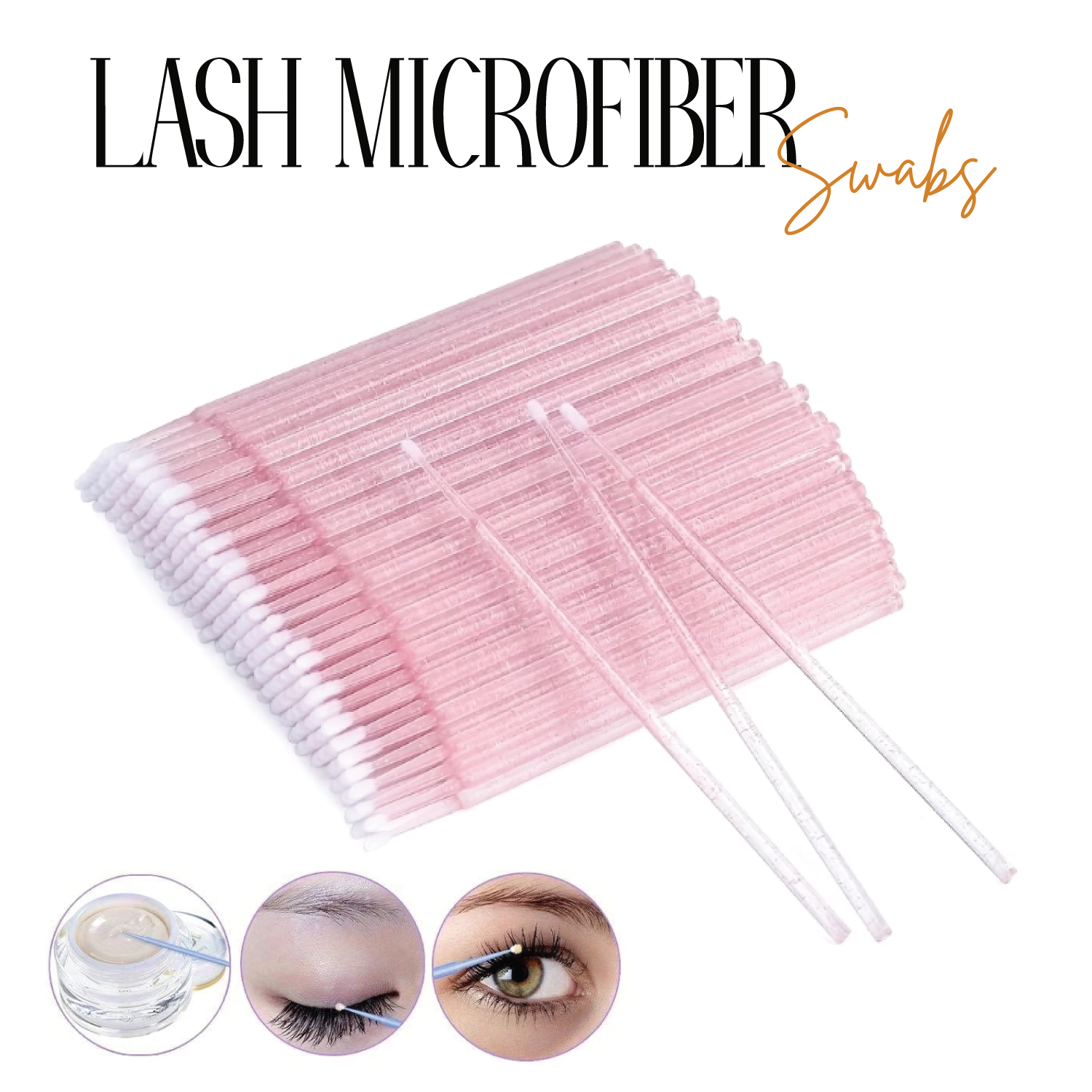 Lash Microfiber Swabs