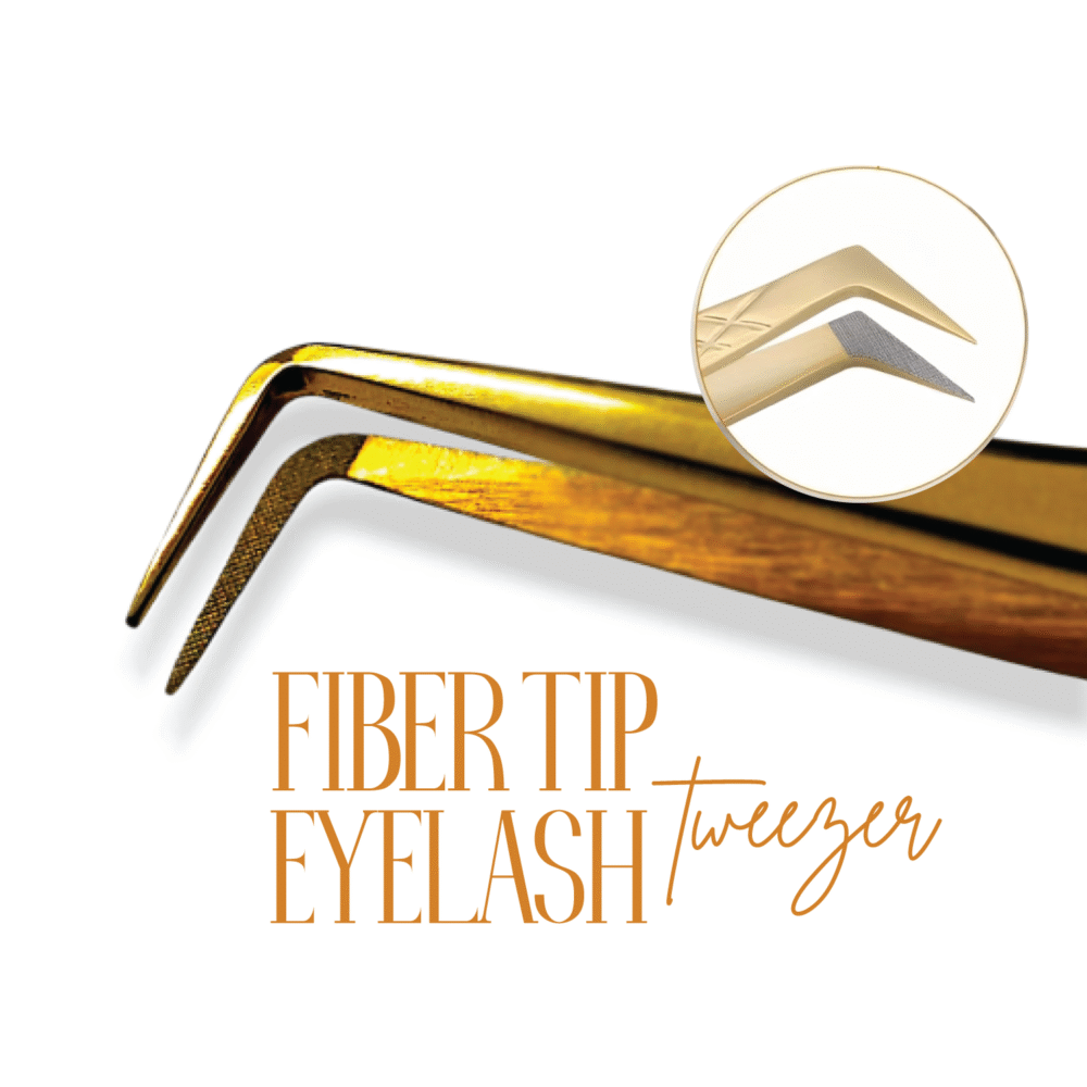 Curved Fiber Tip Eyelash Tweezer