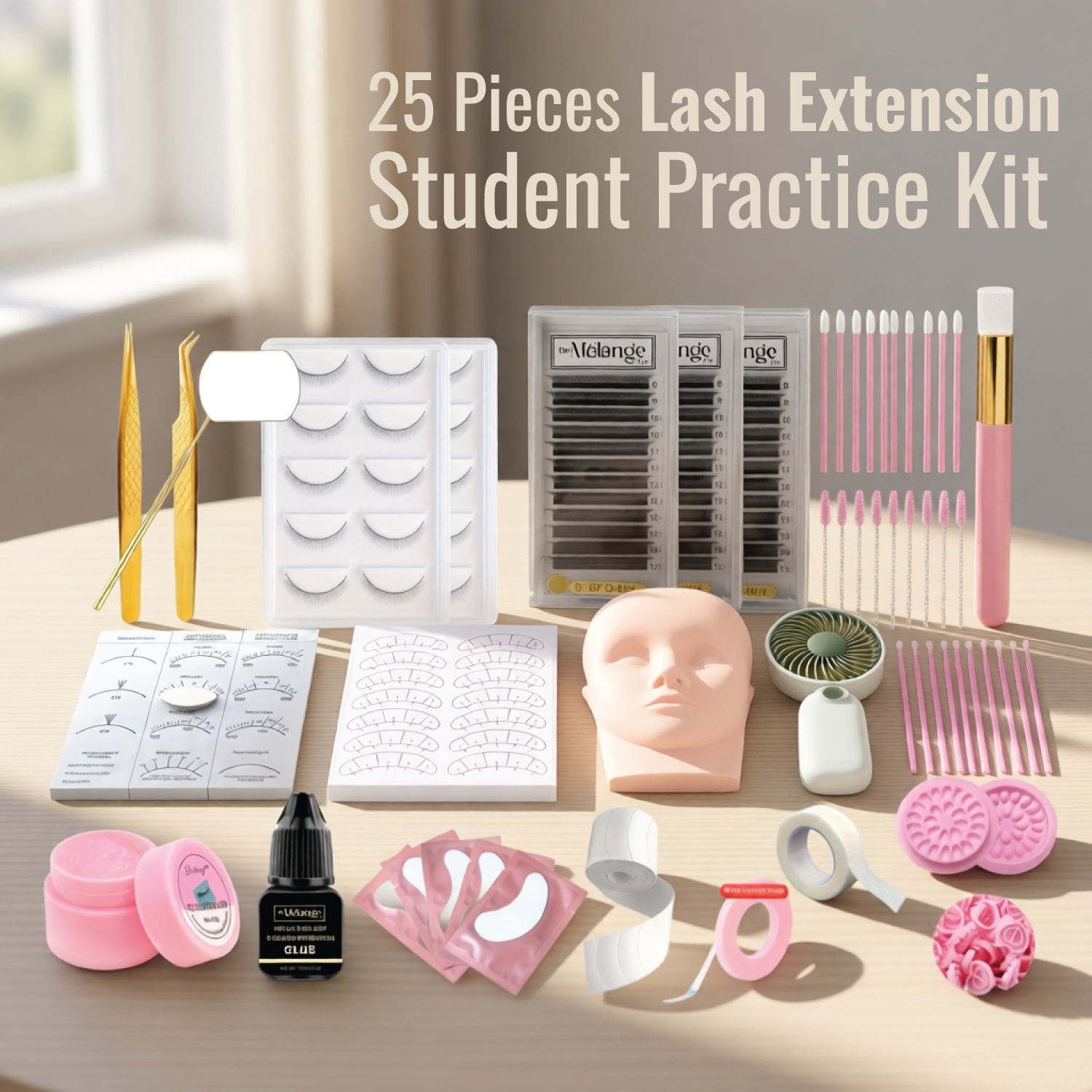 Professional 25 Pcs Eyelash Extension Kit